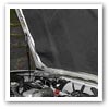 How to soundproof a car, acoustic bonnet pad, sound barrier mats for bulkheads and floors