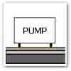 Noisy pump on and Anti-Vibration Pad and concrete block