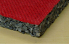 Cross section of an acoustic enclosure and soundproofing materials over a pump