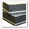 corner view of two black soundproofing foam with light grey barrier sandwiched within FRFFB6 Others